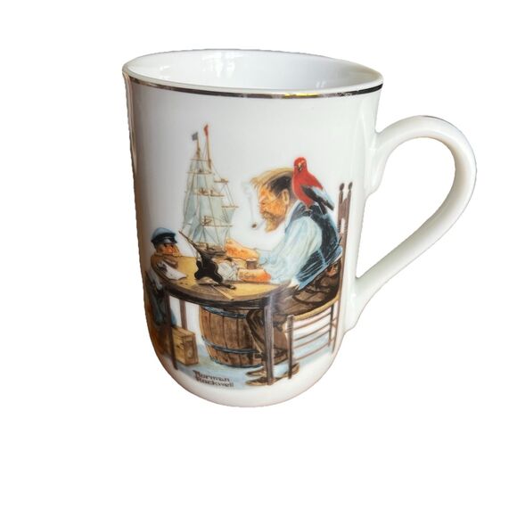 Norman Rockwell FOR A GOOD BOY  Museum Collection Coffee Cups Mugs - Picture 1 of 6